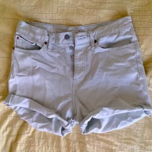 Vintage Levi Cutoff Jeans Shorts - Pale Mint